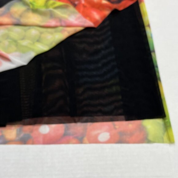 Zara Dress Womens M Ruched Mesh Fruit Stand Strappy Bodycon Maxi Y2K‎ Festival - Picture 7 of 13